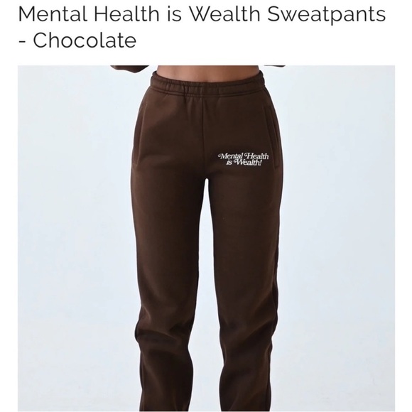 Happy Camp3R Pants - Happy Camp3r Sweatpants with Mental Health is Wealth Print Size Large NWOT